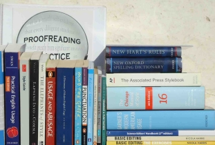 Reference collection of copy-editing and proofreading books
